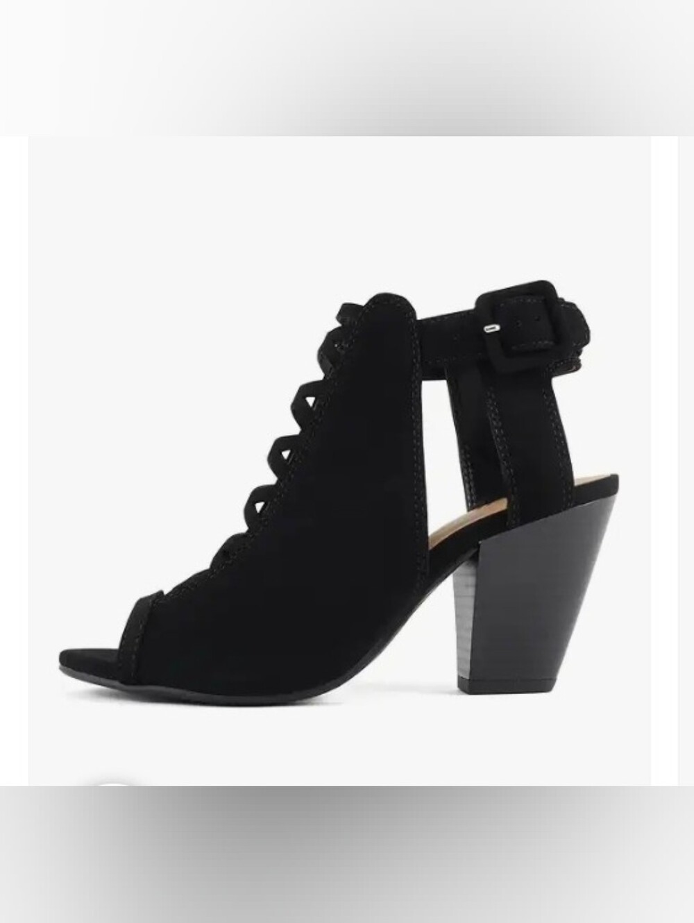 Women's Black Block Heel Sandals